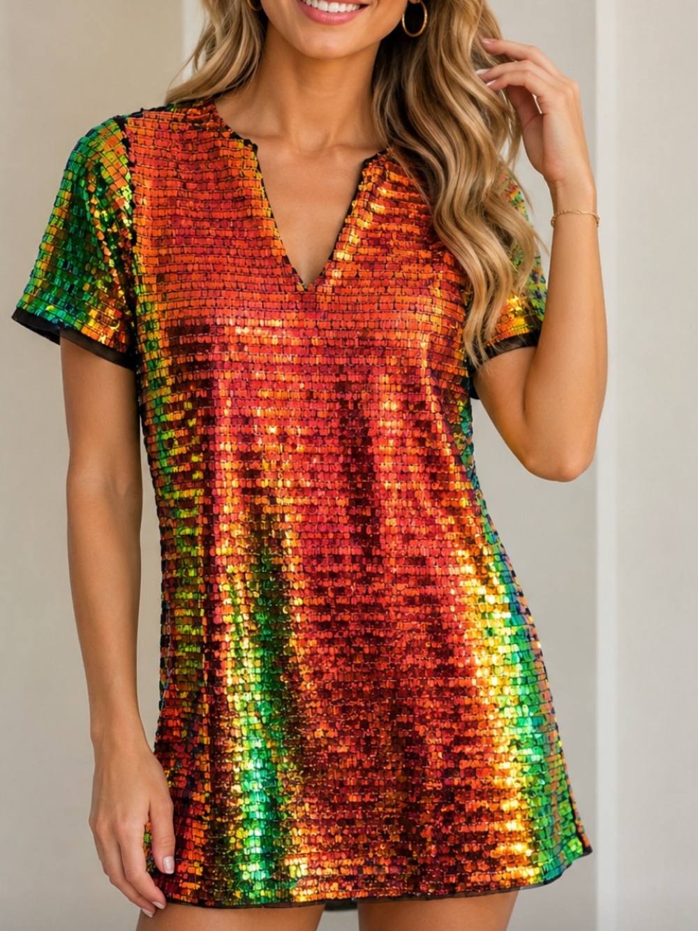 NWT Pants Store Sequin Shift Dress Size S